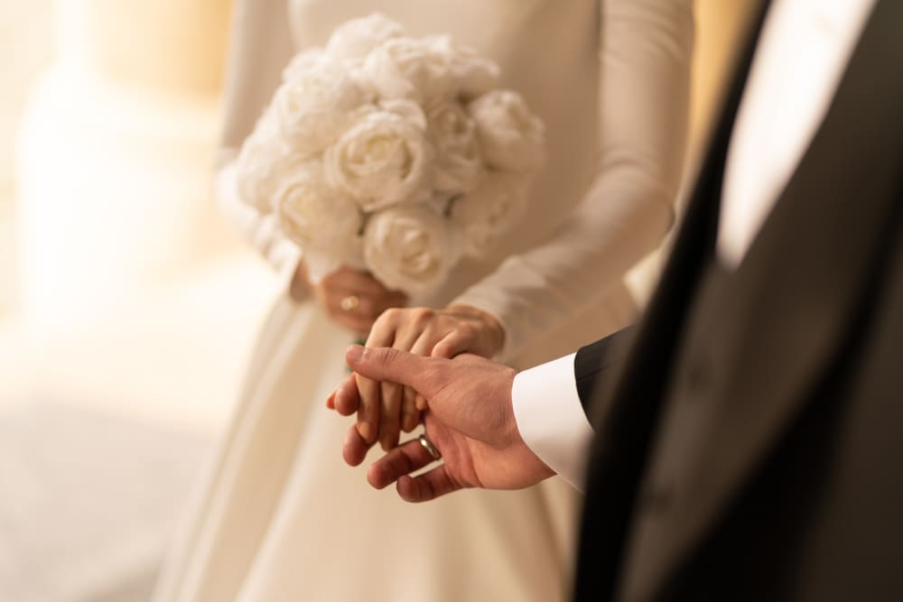 bruid en bruidegom trouwen zonder getuigen